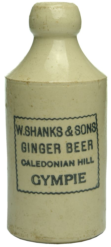 Shanks Ginger Beer Caledonian Hill Gympie Stone Bottle