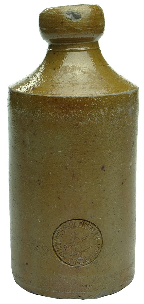 Summons Blackman Sydney Stoneware Ginger Beer Bottle