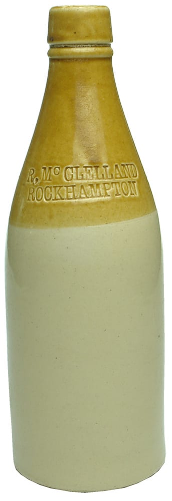 McClelland Rockhampton Impressed Stone Ginger Beer Bottle