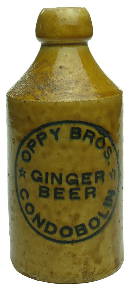 Oppy Bros Condobolin Stone Ginger Beer Bottle