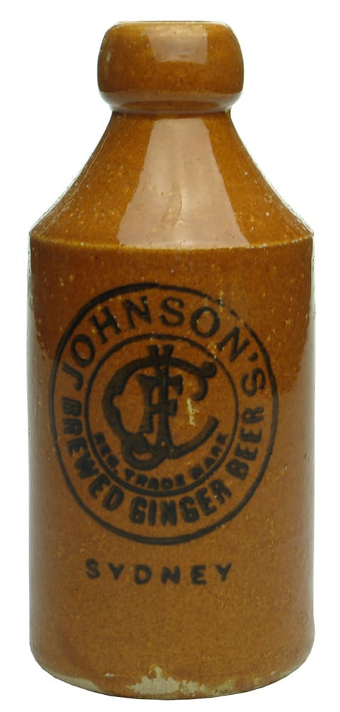 Johnson's Brewed Ginger Beer Stoneware Bottle