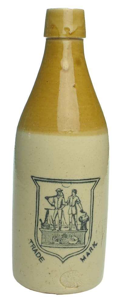 Rowlands Ballarat Melbourne Sydney Stoneware Ginger Beer Bottle