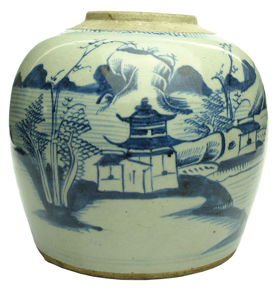 Blue White Chinese Ginger Jar