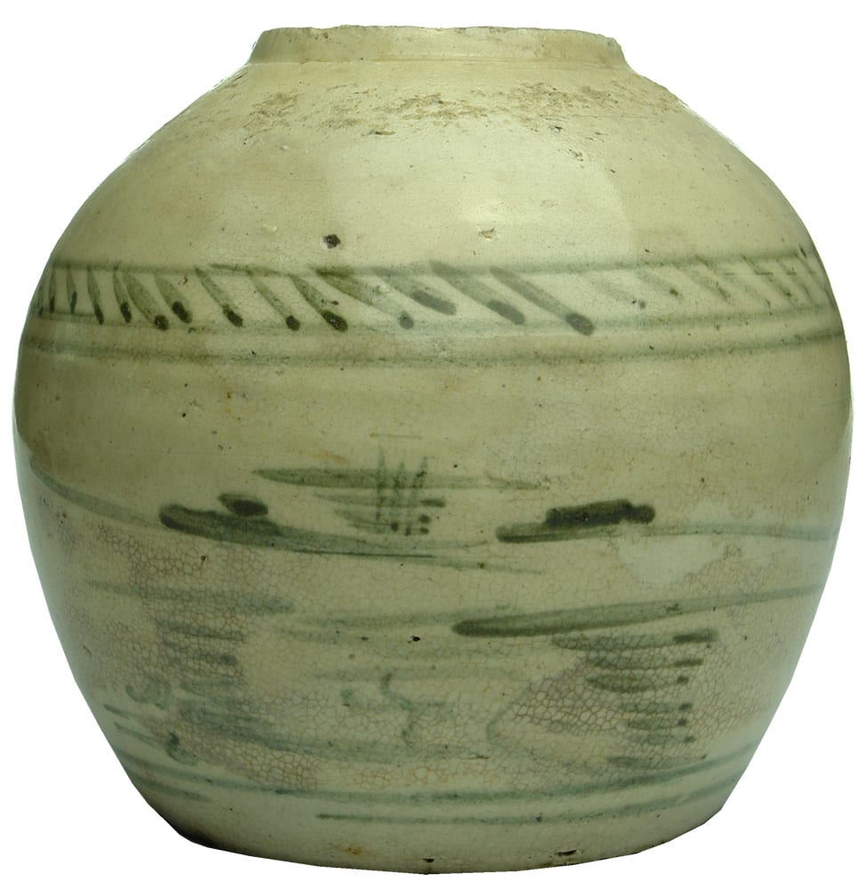 Chinese Antique Ceramic Ginger Jar