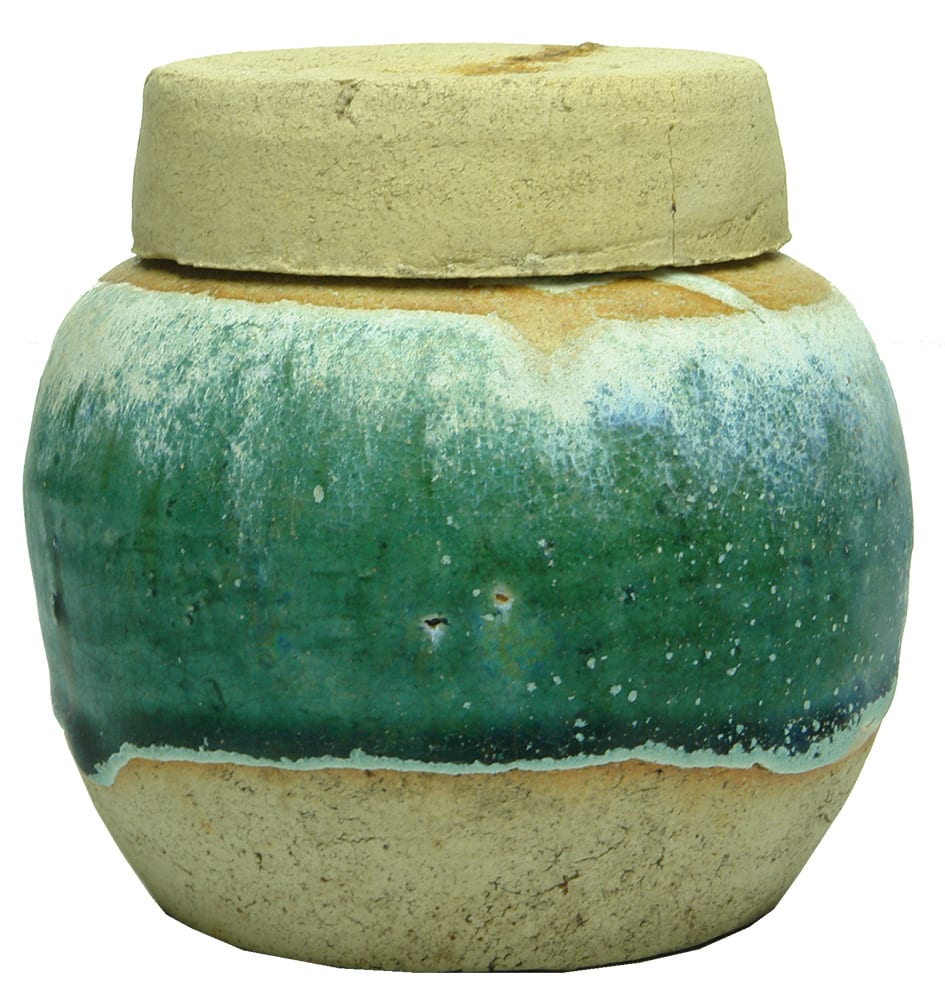 Green Chinese Ginger Jar Ceramic