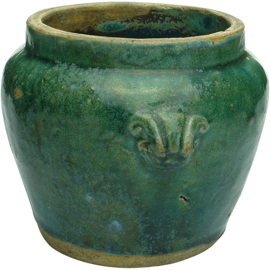 Green Glaze Chinese Pottery Jar