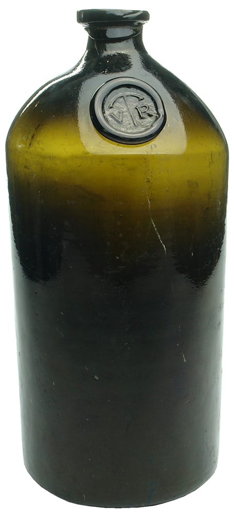 VR Anchor Sealed Black Glass Lime Juice Bottle