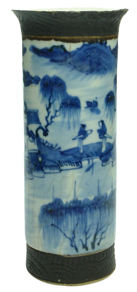 Blue White Pottery Vase Chinese