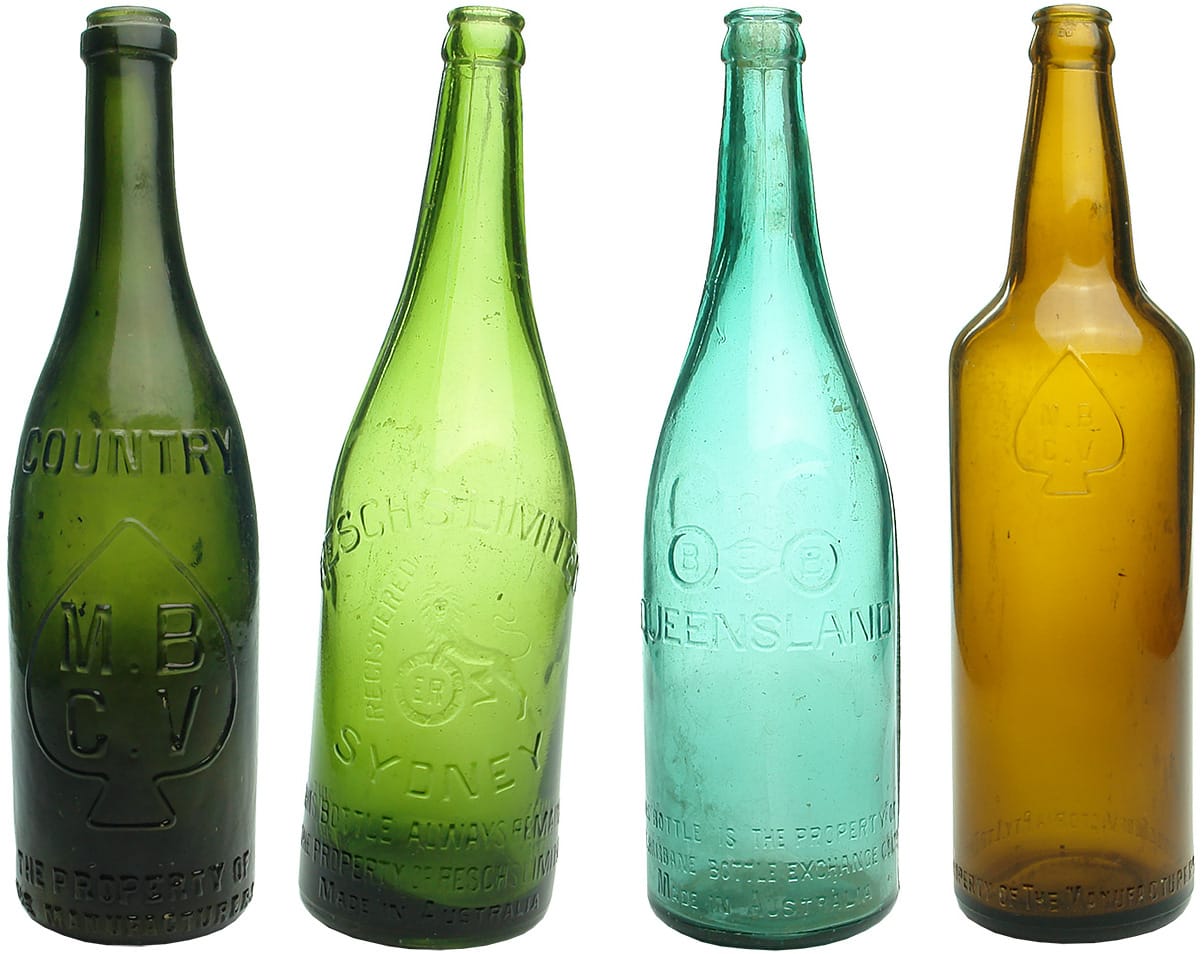 Antique Australian Crown Seal Beer Bottles