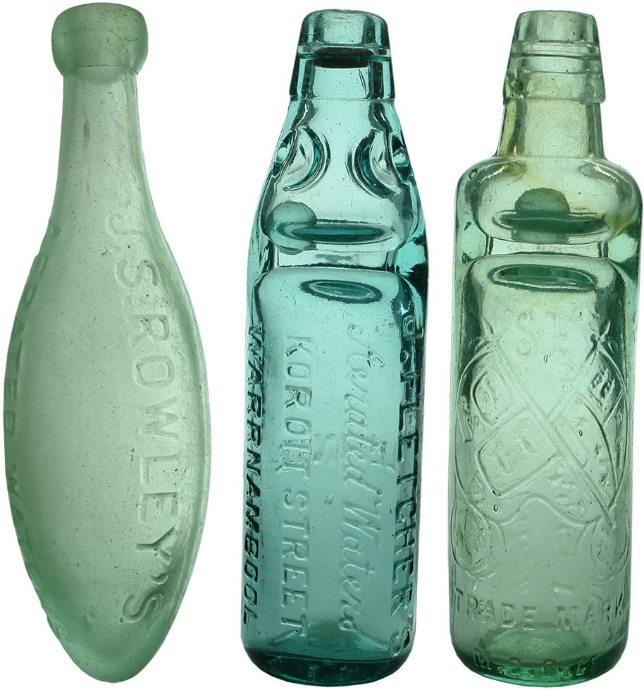 Old Antique Soft Drink Aerated Water Bottles
