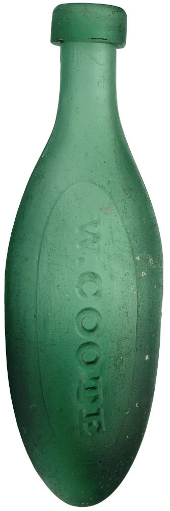 Coote Hobarton Green Glass Torpedo Bottle