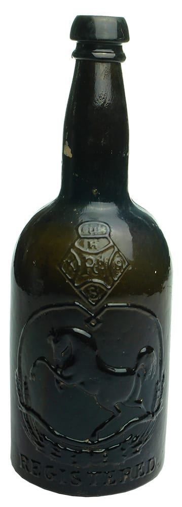 Black Horse Tooth London Antique Goldfields Bottle