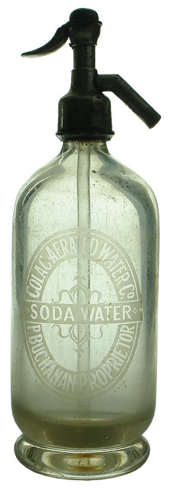 Colac Aerated Water Buchanan Proprietor Soda Syphon
