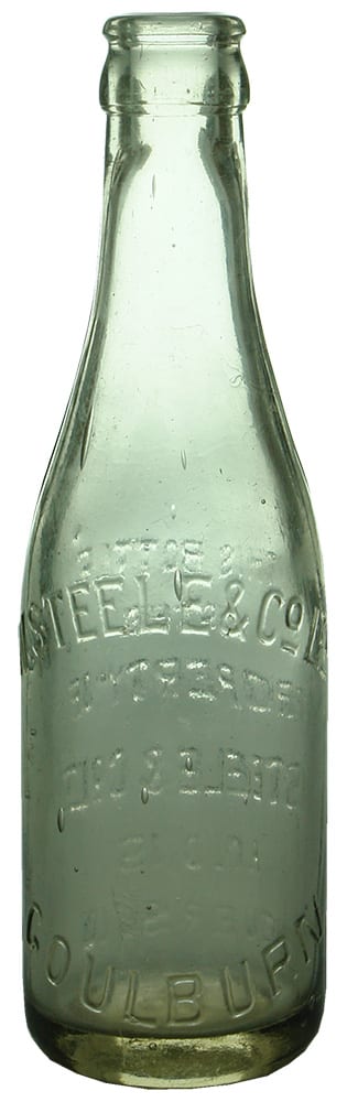 Steele Goulburn Crown Seal Soft Drink Bottle