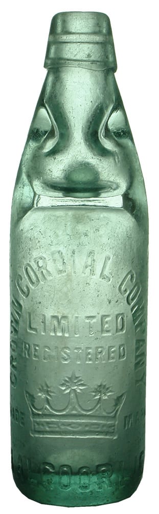 Crown Cordial Company Kalgoorlie Codd Bottle