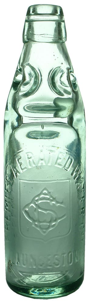 Premier Aerated Water Launceston Codd Bottle