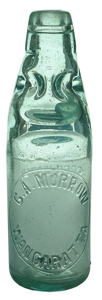 Morrow Wangaratta Soda Water Codd Marble Bottle