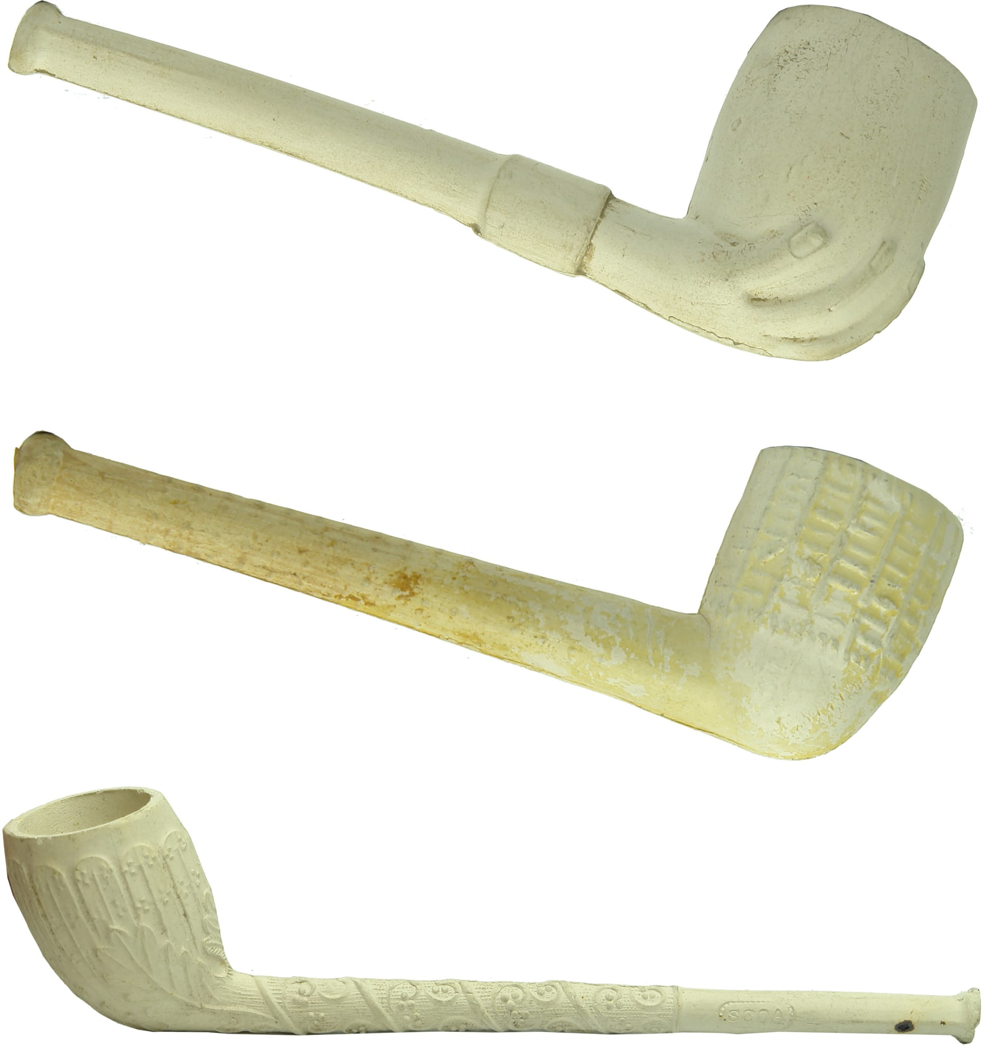 Antique Old Clay Pipes