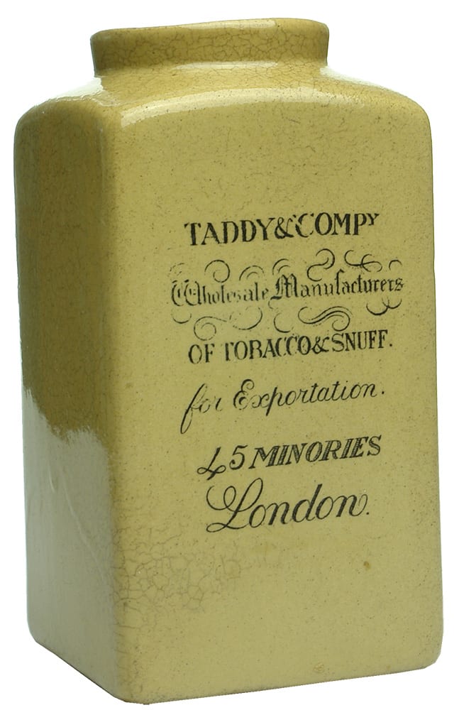 Taddy London Snuff Tobacco ceramic jar