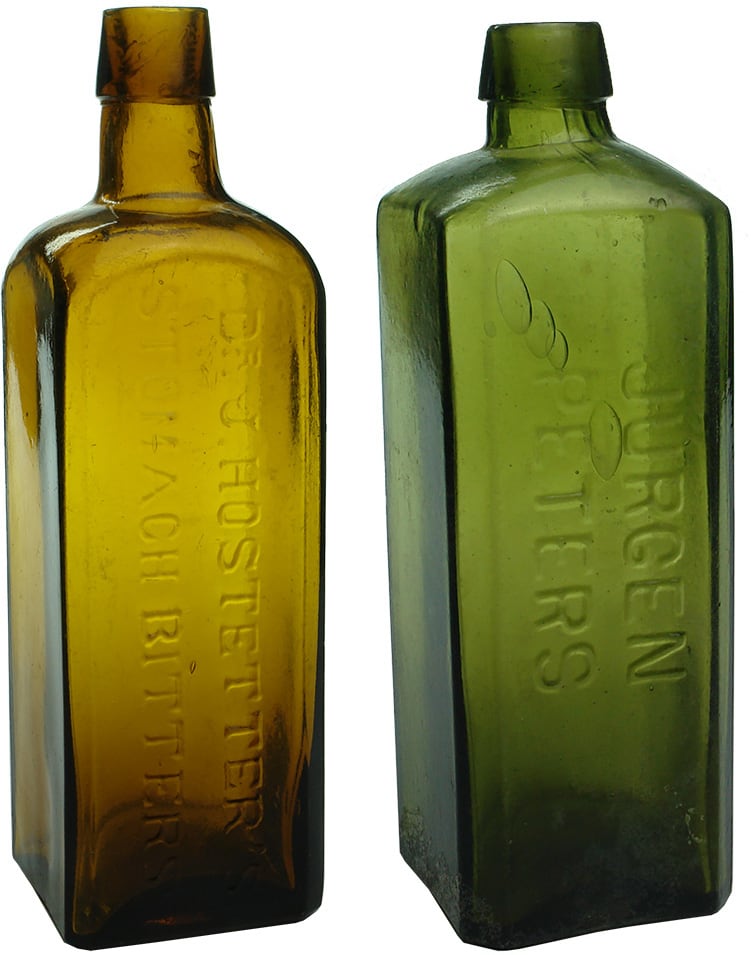 Antique Schnapps Bitters Bottles