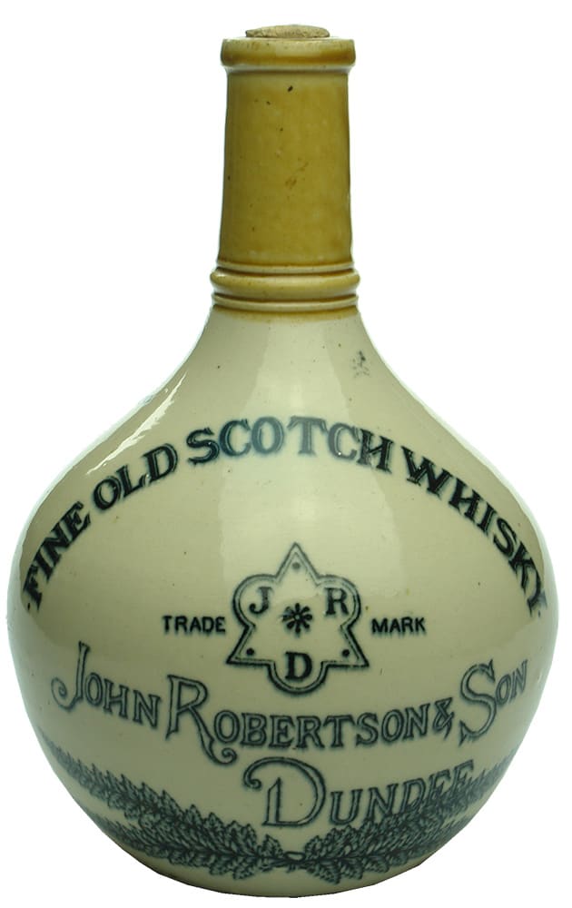 Robertson Dundee Fine Old Scotch Whisky Stoneware Jug