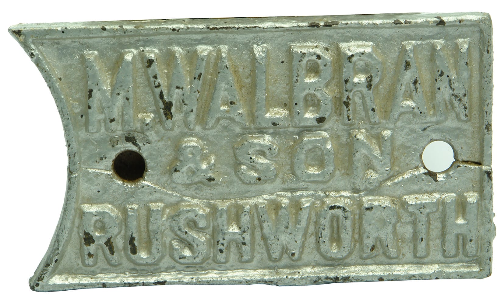 Walbran Rushworth Metal Nameplate