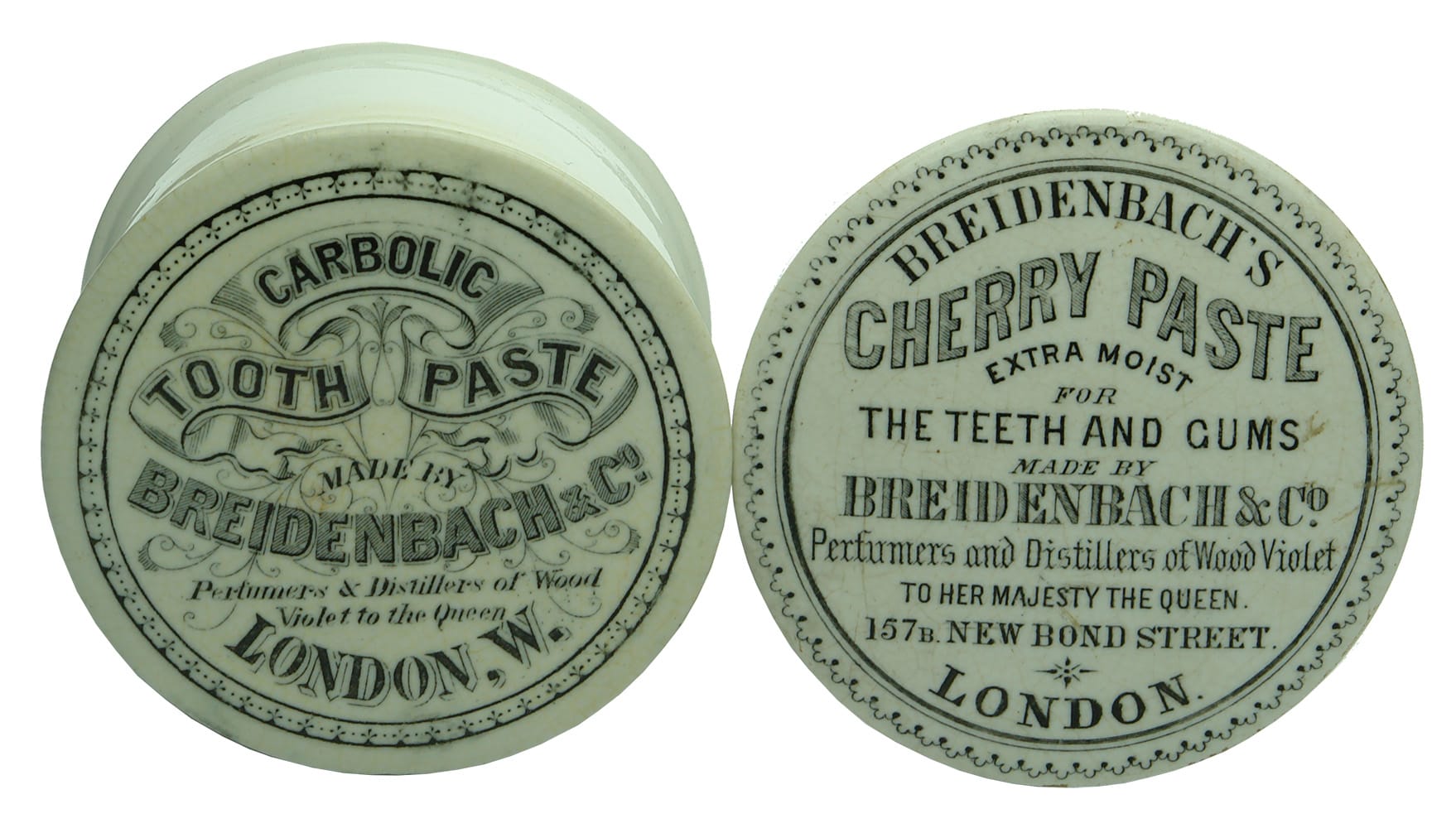 Antique Breidenbach Tooth Paste Pot Lids