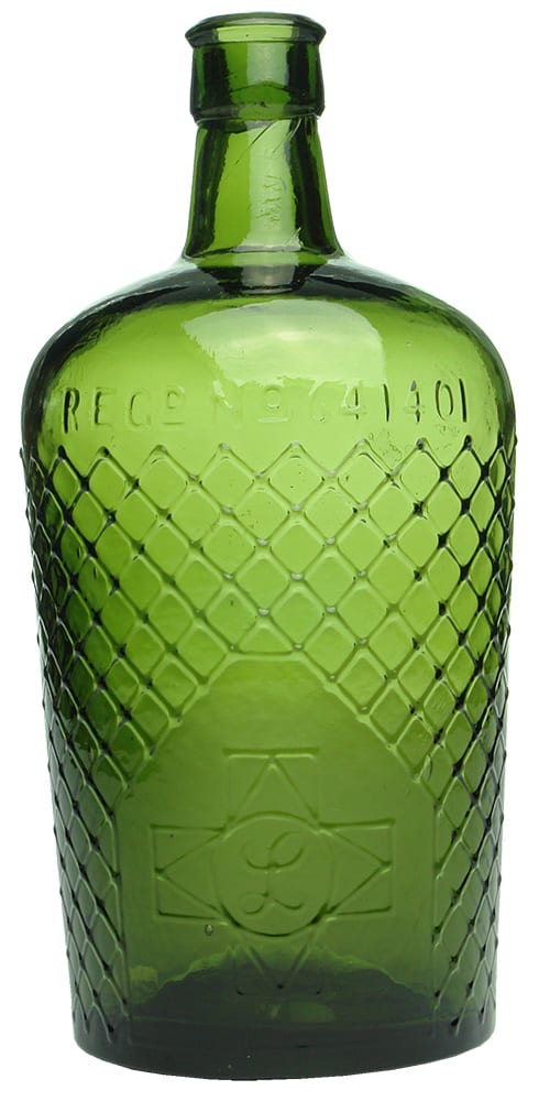 Lysol London Green Glass Poison Bottle