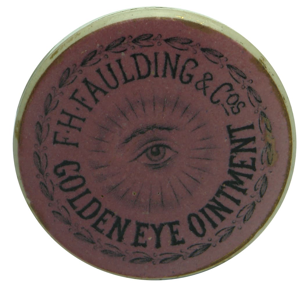 Faulding Golden Eye Ointment Pot Lid