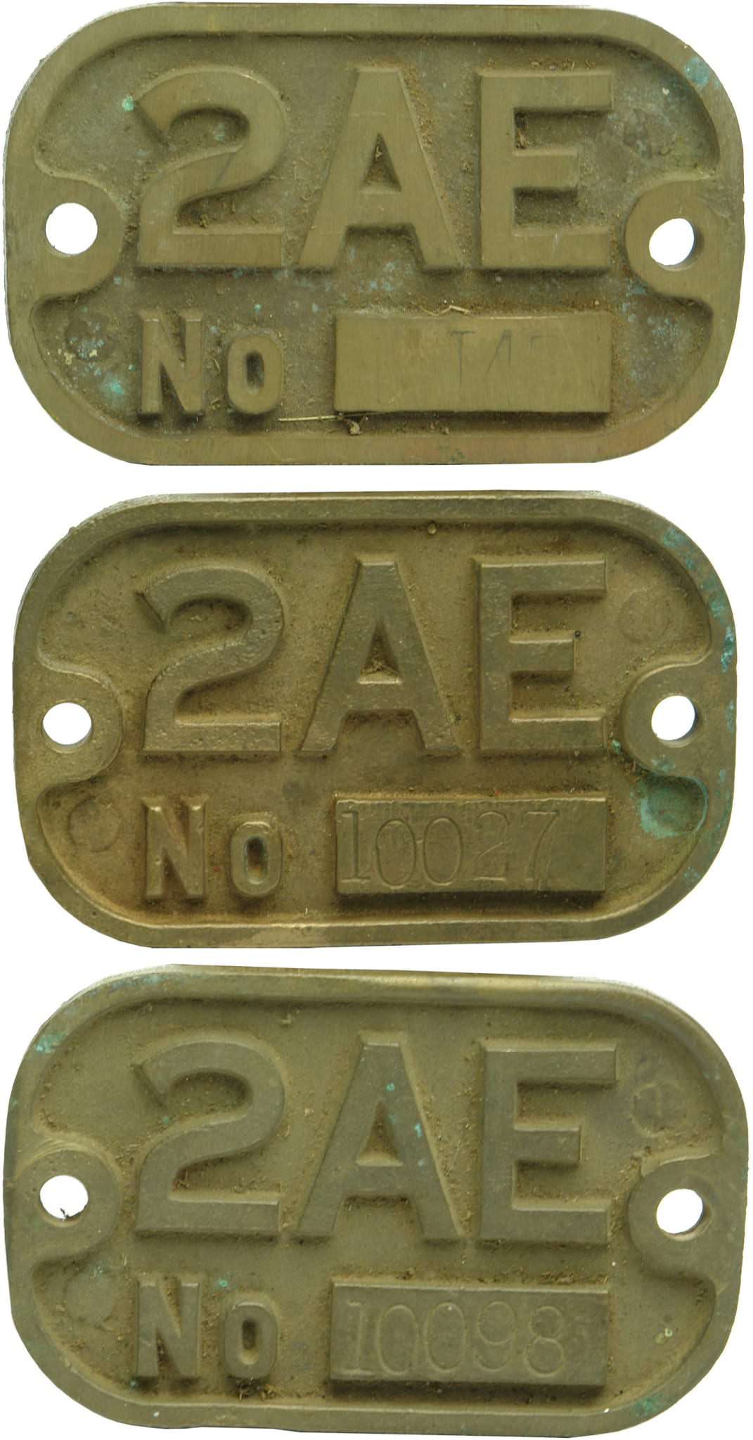 2AE Brass badges Railway