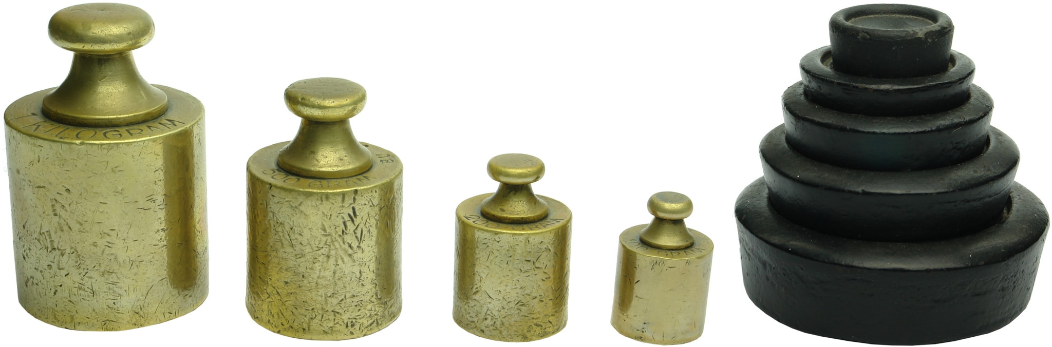 Antique Brass Cast Iron Weights