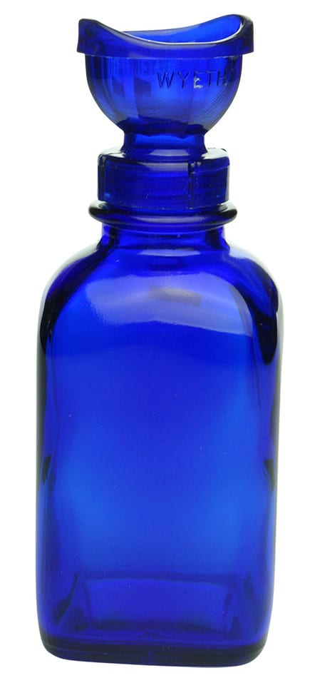 Wyeth Blue Bottle Eye Glass