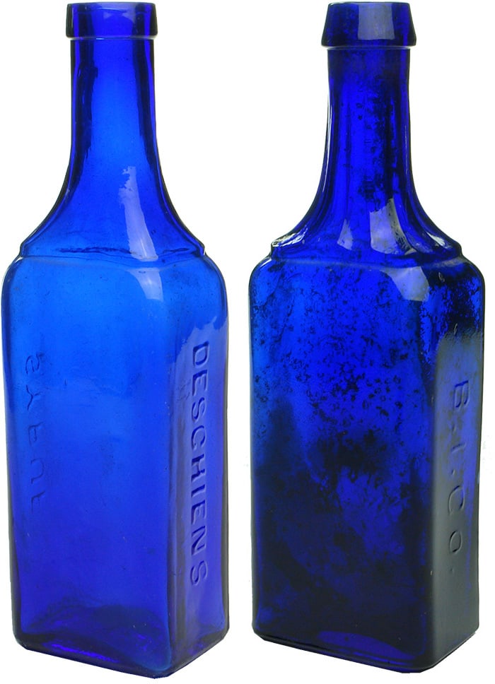 Haemogen Cobalt Blue Glass Bottles