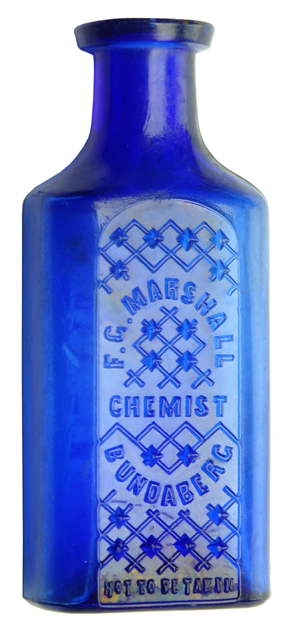 Marshall Chemist Bundaberg Blue Poison Bottle