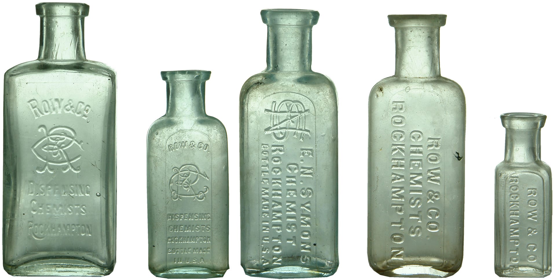 Antique Rockhampton Chemist Bottles
