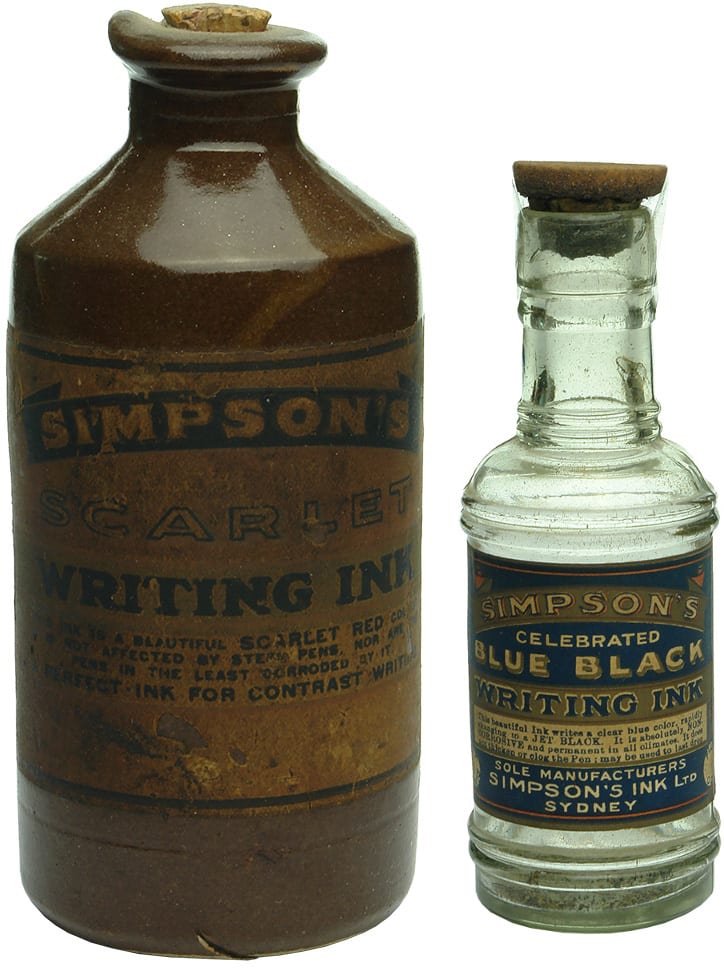 Simpson's Ink Bottles