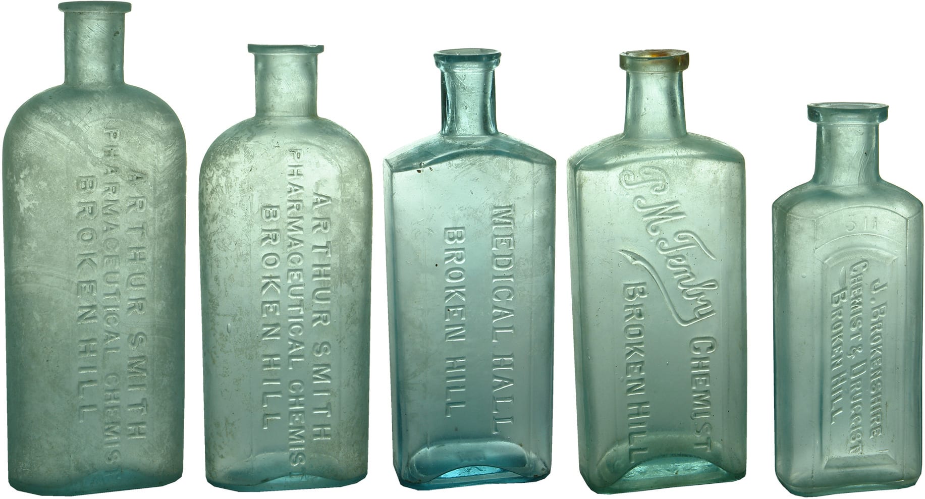 Antique Broken Hill Chemist Bottles