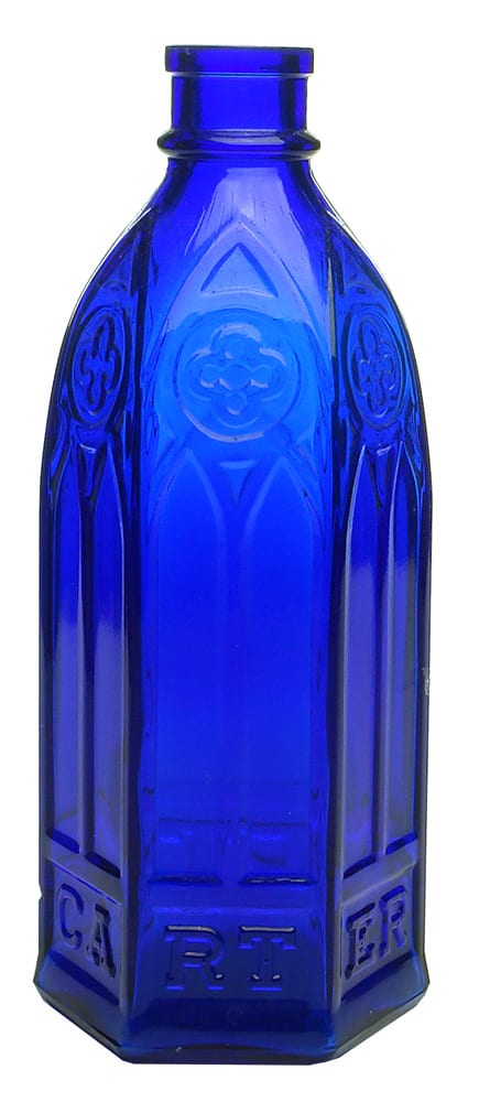 Carters Cathedral Cobalt Blue Ink Bottle