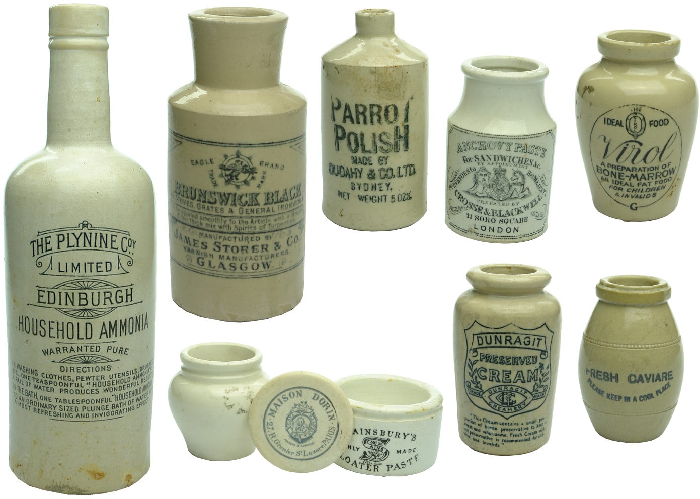 Old Stoneware Bottles Jars