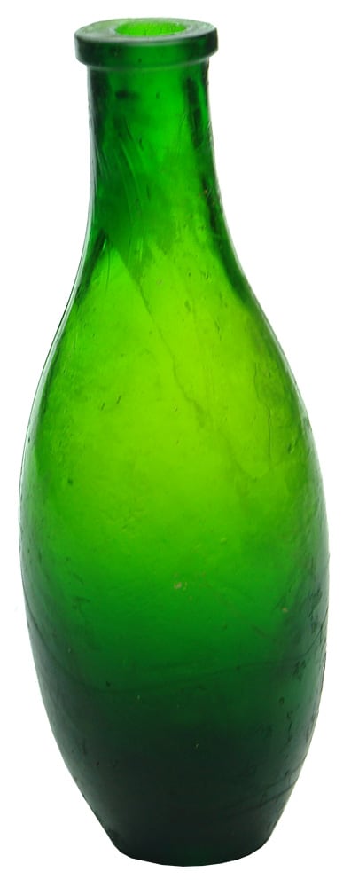 Emerald Green glass Skittle Bottle
