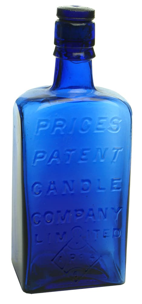 Prices Patent Candle Company Blue Bottle