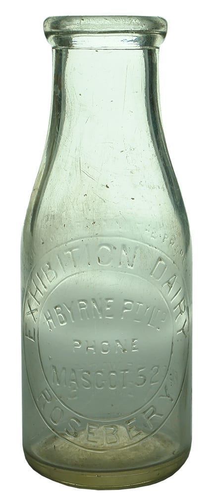 Byrne Rosebery Pint Milk Bottle