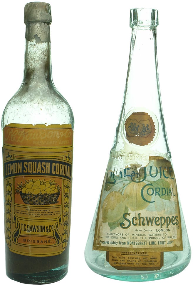 Vintage Antique Cordial Bottles