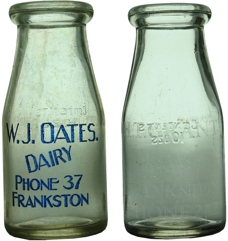 Oates Grant Frankston Vintage Milk Bottles