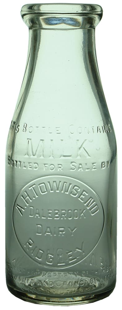 Townsend Ridgley Pint Milk Bottle