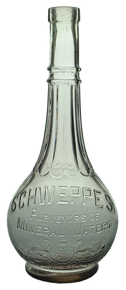 Schweppes Amethyst Glass Cordial Bottle