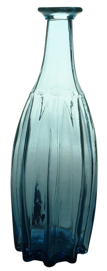 Blue Glass Table Vinegar Antique Bottle