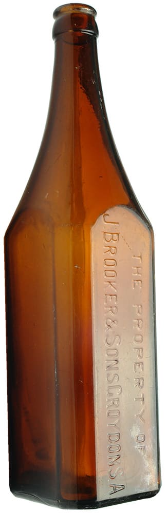 Brooker Croydon Amber Glass Bottle