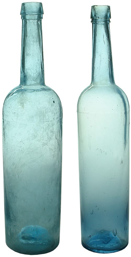 Antique Blue Castor Oil Bottles