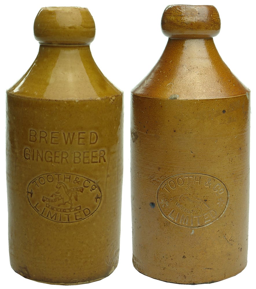 Antique Stoneware Ginger Beer Bottles